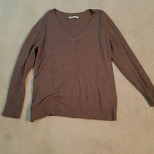 Light Brown/Grayish Tan Old Navy V-Neck Sweater